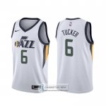 Camiseta Utah Jazz Rayjon Tucker Association Blanco Edition
