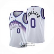 Camiseta Utah Jazz Taylor Hendricks NO 0 Association 2025-26 Blanco