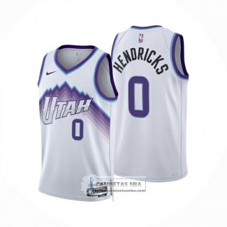 Camiseta Utah Jazz Taylor Hendricks NO 0 Association 2025-26 Blanco