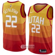 Camiseta Utah Jazz Thabo Sefolosha Ciudad 2018 Amarillo