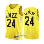 Camiseta Utah Jazz Walker Kessler NO 24 Icon 2022-23 Amarillo