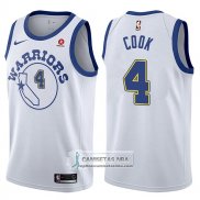 Camiseta Warriors Quinn Cook Classic 2017-18 Blanco