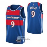 Camiseta Washington Wizards Deni Avdija NO 9 Ciudad 2021-22 Azul