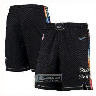 Pantalone Brooklyn Nets Ciudad 2020-21 Negro