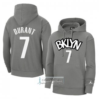 Sudaderas con Capucha Brooklyn Nets Kevin Durant Gris