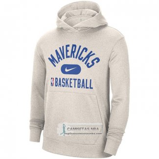 Sudaderas con Capucha Dallas Mavericks Performance Practice 2021-22 Blanco