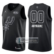 Camiseta All Star 2018 San Antonio Spurs Nike Personalizada Negro