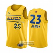Camiseta All Star 2021 Los Angeles Lakers LeBron James Oro