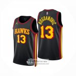 Camiseta Atlanta Hawks Bogdan Bogdanovic NO 13 Statement 2024-25 Negro