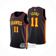 Camiseta Atlanta Hawks Trae Young NO 11 Statement 2025-26 Negro
