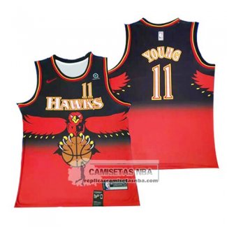 Camiseta Atlanta Hawks Trae Young Retro Rojo