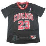 Camiseta Autentico Manga Corta Bulls Jordan Negro