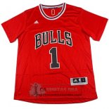 Camiseta Autentico Manga Corta Bulls Rose Rojo