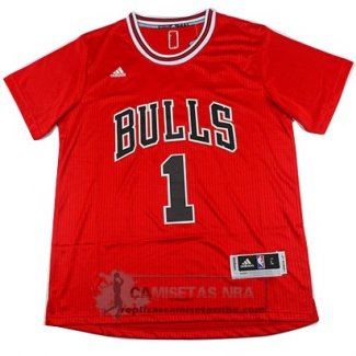 Camiseta Autentico Manga Corta Bulls Rose Rojo