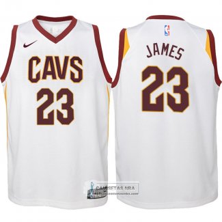 Camiseta Nino Cavaliers James 2017-18 Blanco