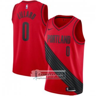 Camiseta Blazers Damian Lillard 2017-18 Rojo