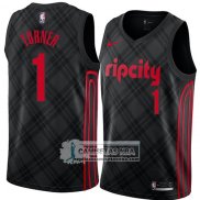 Camiseta Blazers Evan Turner Ciudad 2018 Negro