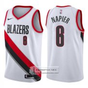 Camiseta Blazers Shabazz Napier Association 2017-18 Blanco