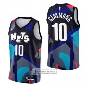 Camiseta Brooklyn Nets Ben Simmons NO 10 Ciudad 2023-24 Negro