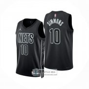 Camiseta Brooklyn Nets Ben Simmons NO 10 Statement 2024-25 Negro