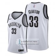 Camiseta Brooklyn Nets Nicolas Claxton Association 2019-20 Blanco