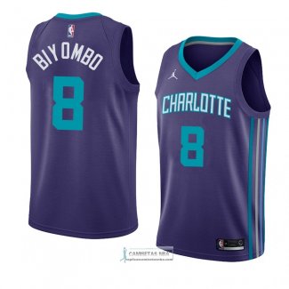 Camiseta Charlotte Hornets Bismack Biyombo Statement 2018 Violet