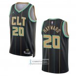 Camiseta Charlotte Hornets Gordon Hayward NO 20 Ciudad 2022-23 Negro