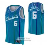 Camiseta Charlotte Hornets Jalen McDaniels NO 6 Ciudad 2021-22 Azul