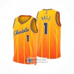 Camiseta Charlotte Hornets LaMelo Ball NO 1 Ciudad 2025-26 Naranja