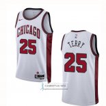 Camiseta Chicago Bulls Dalen Terry NO 25 Ciudad 2022-23 Blanco