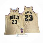 Camiseta Chicago Bulls Michael Jordan NO 23 75th Anniversary Mitchell & Ness 1997-98 Oro