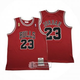 Camiseta Chicago Bulls Michael Jordan NO 23 Autentico 1995-96 Rojo