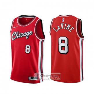 Camiseta Chicago Bulls Zach Lavine NO 8 Ciudad 2021-22 Rojo