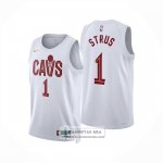 Camiseta Cleveland Cavaliers Max Strus NO 1 Association 2024-25 Blanco