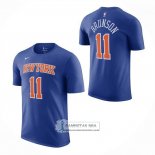 Camiseta Corta Manga New York Knicks Jalen Brunson NO 11 Azul