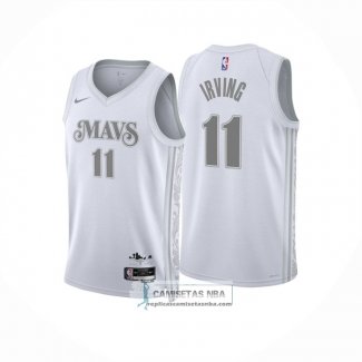 Camiseta Dallas Mavericks Kyrie Irving NO 11 Ciudad 2024-25 Blanco