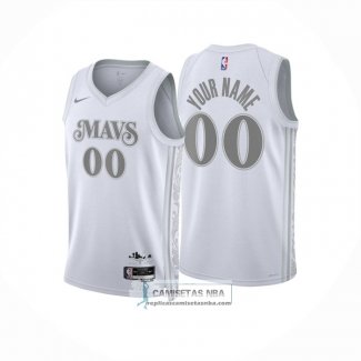 Camiseta Dallas Mavericks Personalizada Ciudad 2024-25 Blanco