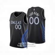 Camiseta Dallas Mavericks Personalizada Ciudad 2025-26 Negro