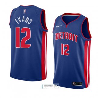 Camiseta Detroit Pistons Keenan Evans Icon 2018 Azul