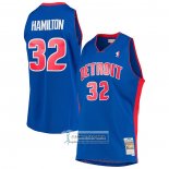 Camiseta Detroit Pistons Richard Hamilton NO 32 Mitchell & Ness 2003-04 Azul