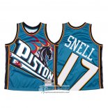 Camiseta Detroit Pistons Tony Snell Mitchell & Ness Big Face Azul