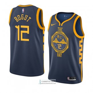 Camiseta Golden State Warriors Andrew Bogut Ciudad 2018-19 Azul