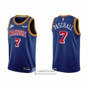 Camiseta Golden State Warriors Eric Paschall NO 7 75th Anniversary Azul