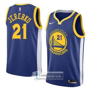 Camiseta Golden State Warriors Jonas Jerebko Icon 2018 Azul