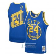 Camiseta Golden State Warriors Rick Barry Mitchell & Ness 1966-67 Azul