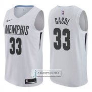 Camiseta Grizzlies Marc Gasol Ciudad 2017-18 Blanco