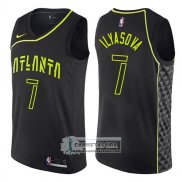 Camiseta Hawks Ersan Ilyasova Ciudad 2017-18 Negro