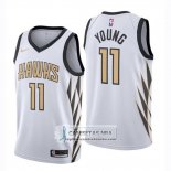 Camiseta Hawks Trae Young Ciudad 2018-19 Blanco