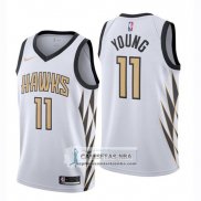 Camiseta Hawks Trae Young Ciudad 2018-19 Blanco