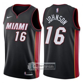 Camiseta Heat James Johnson Icon 2017-18 Negro